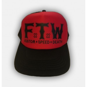 Dragstrip Kustom FTW Trucker Cap Blk/Red